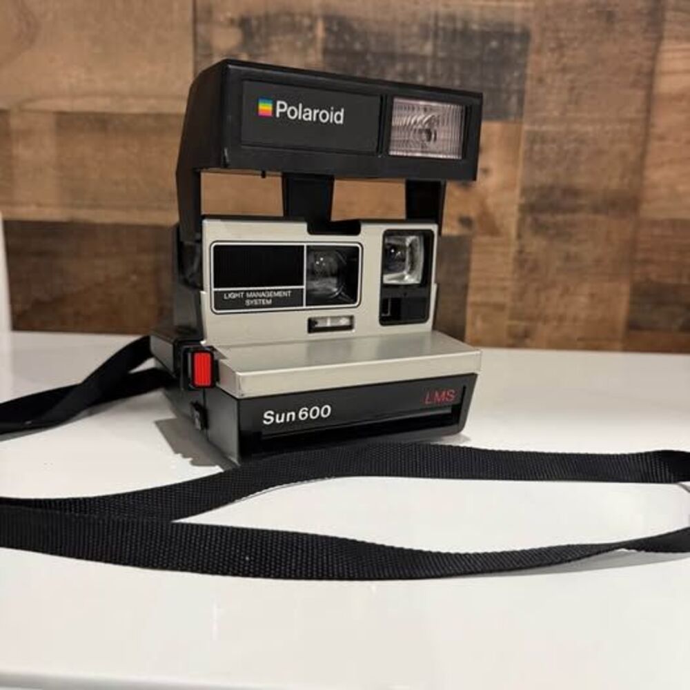 Polaroid Sun 600 LMS Instant Camera, Black Model (Lights Up)